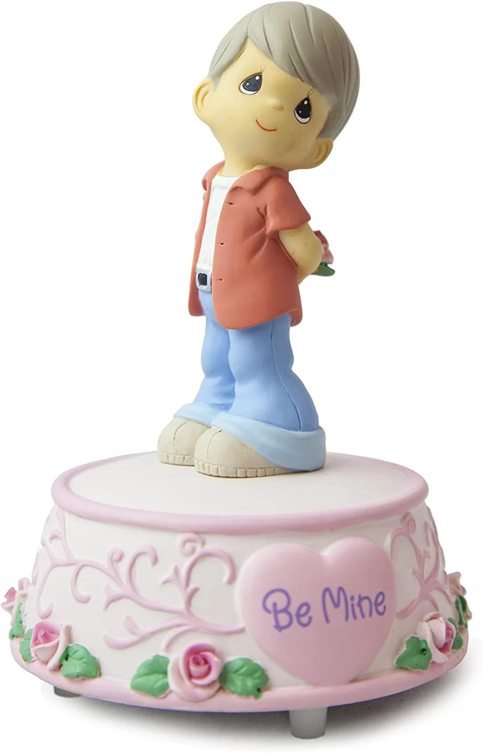 Be Mine Musical Always In My Heart Figurine Precious Moments Boy And Rose 113103
