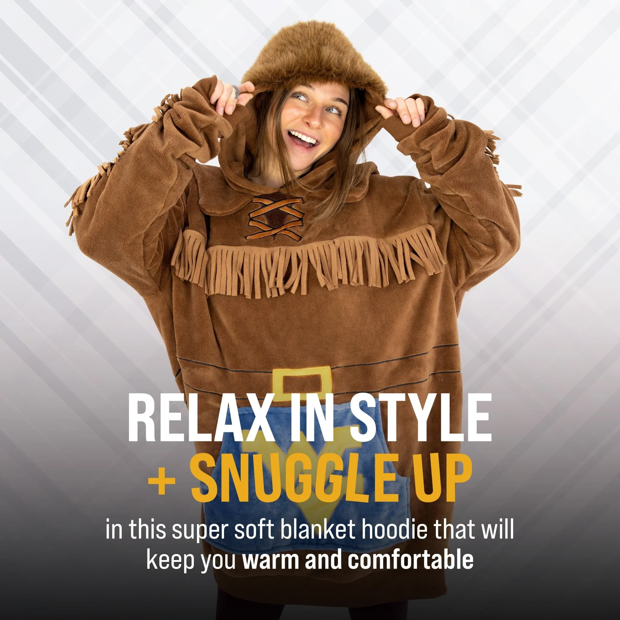 West Virginia University Mountaineer Snugible | Blanket Hoodie & Pillow - Image 4