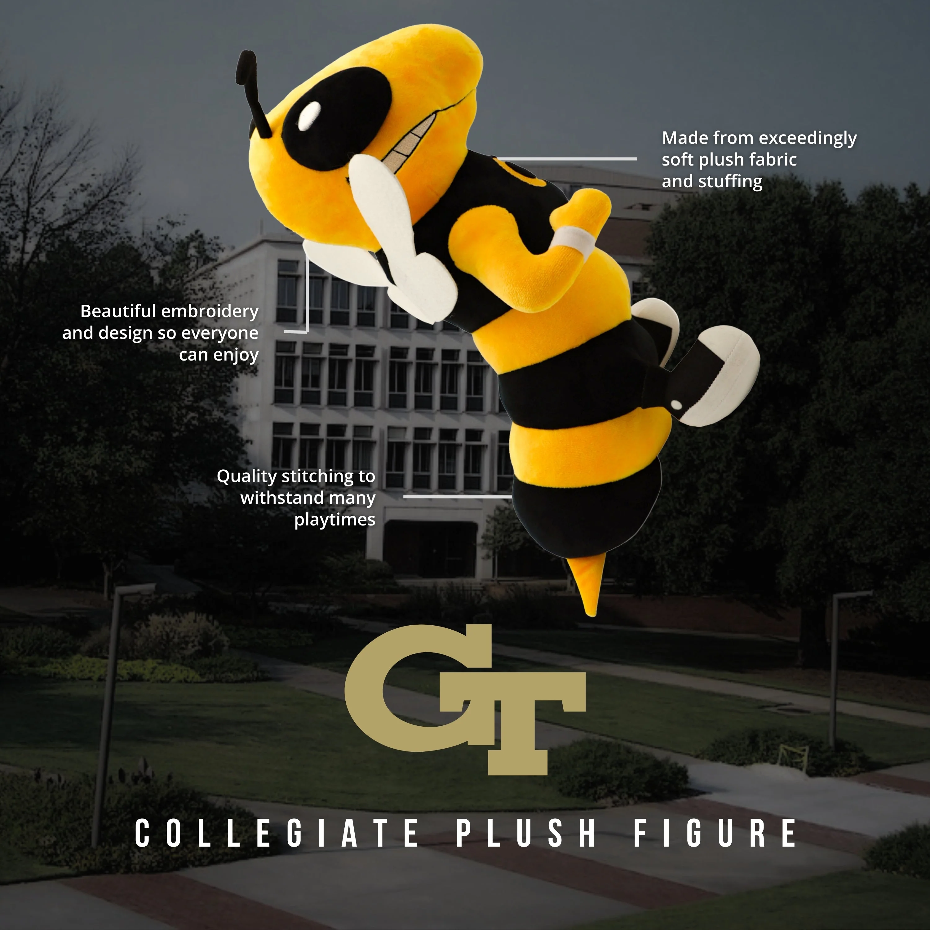 Georgia Tech Buzz Bee 18 Inch Plush Figure - Image 2