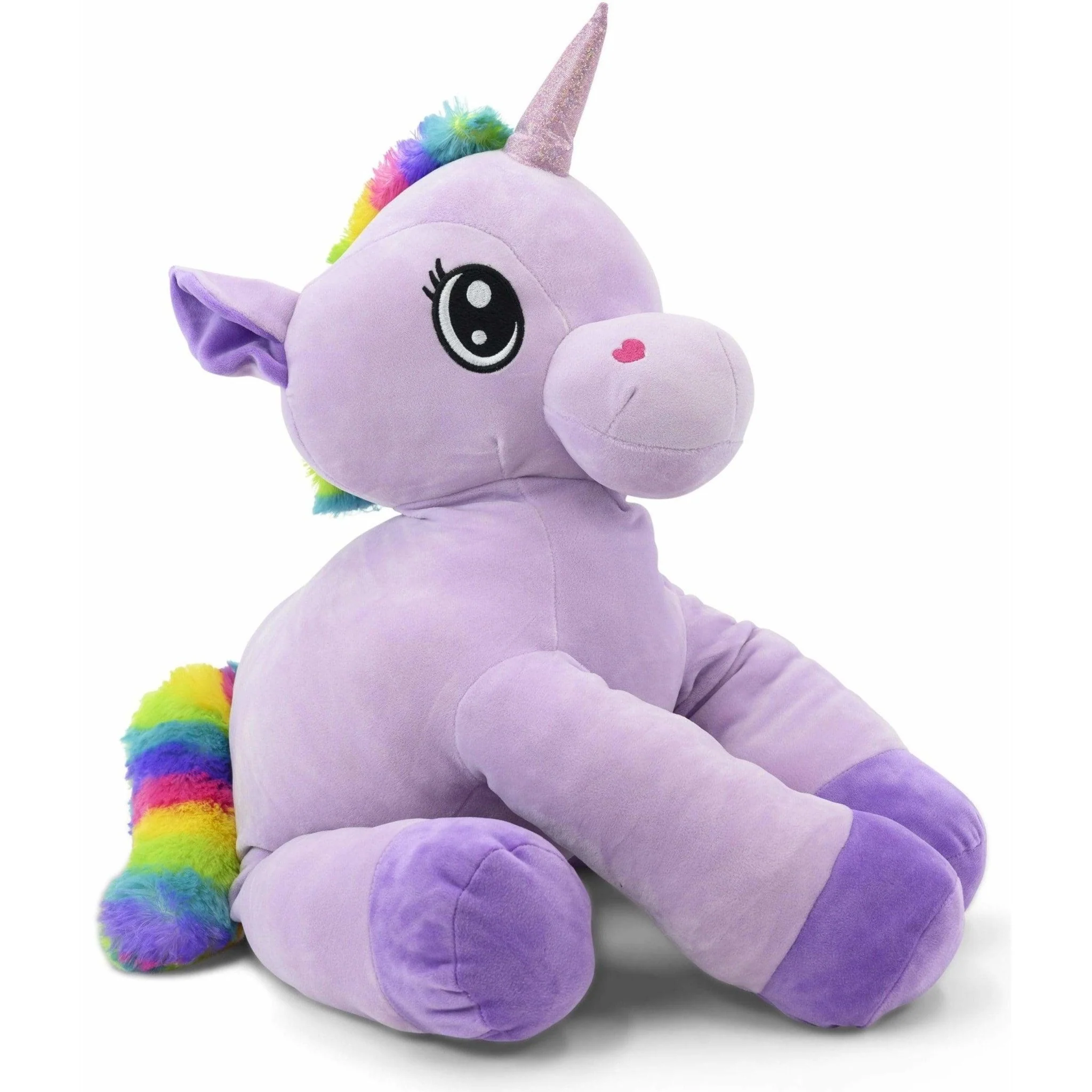 Purple Gitzy 25" Stuffed Squishy Unicorn - Image 3