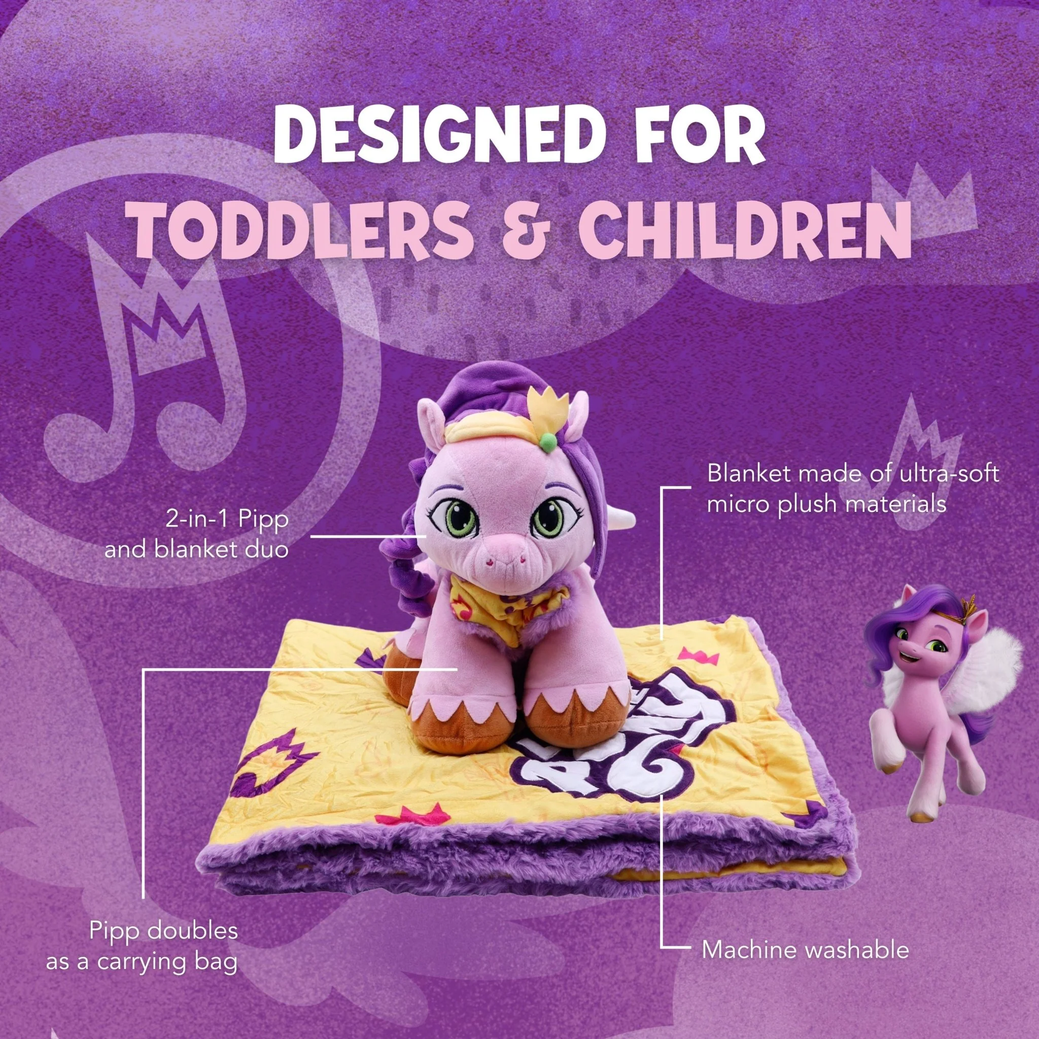 HASBRO My Little Pony Pipp Petals Blankie Bestie - Image 6