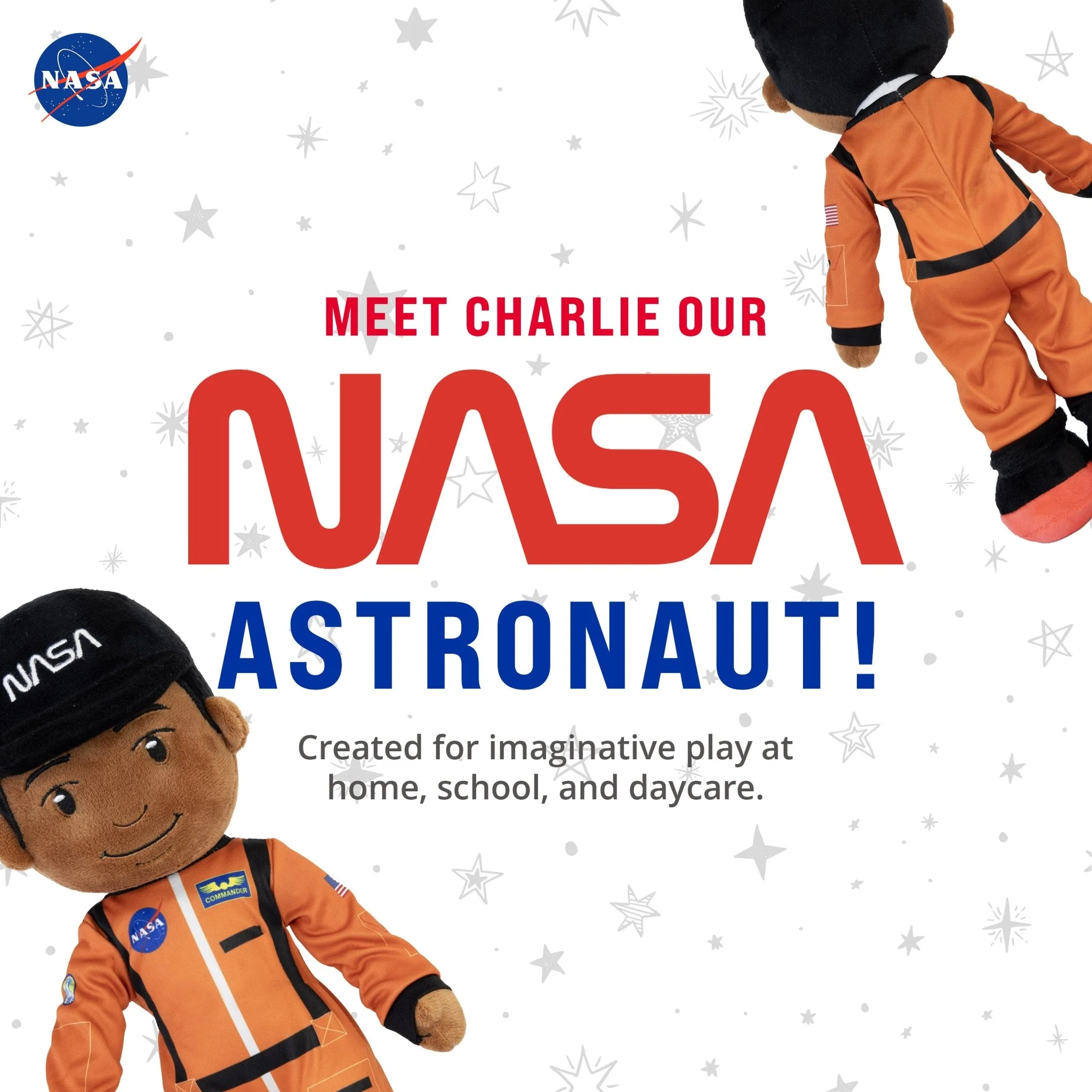 NASA | Astronaut Charlie  14 Inch Plush Figure - Image 3