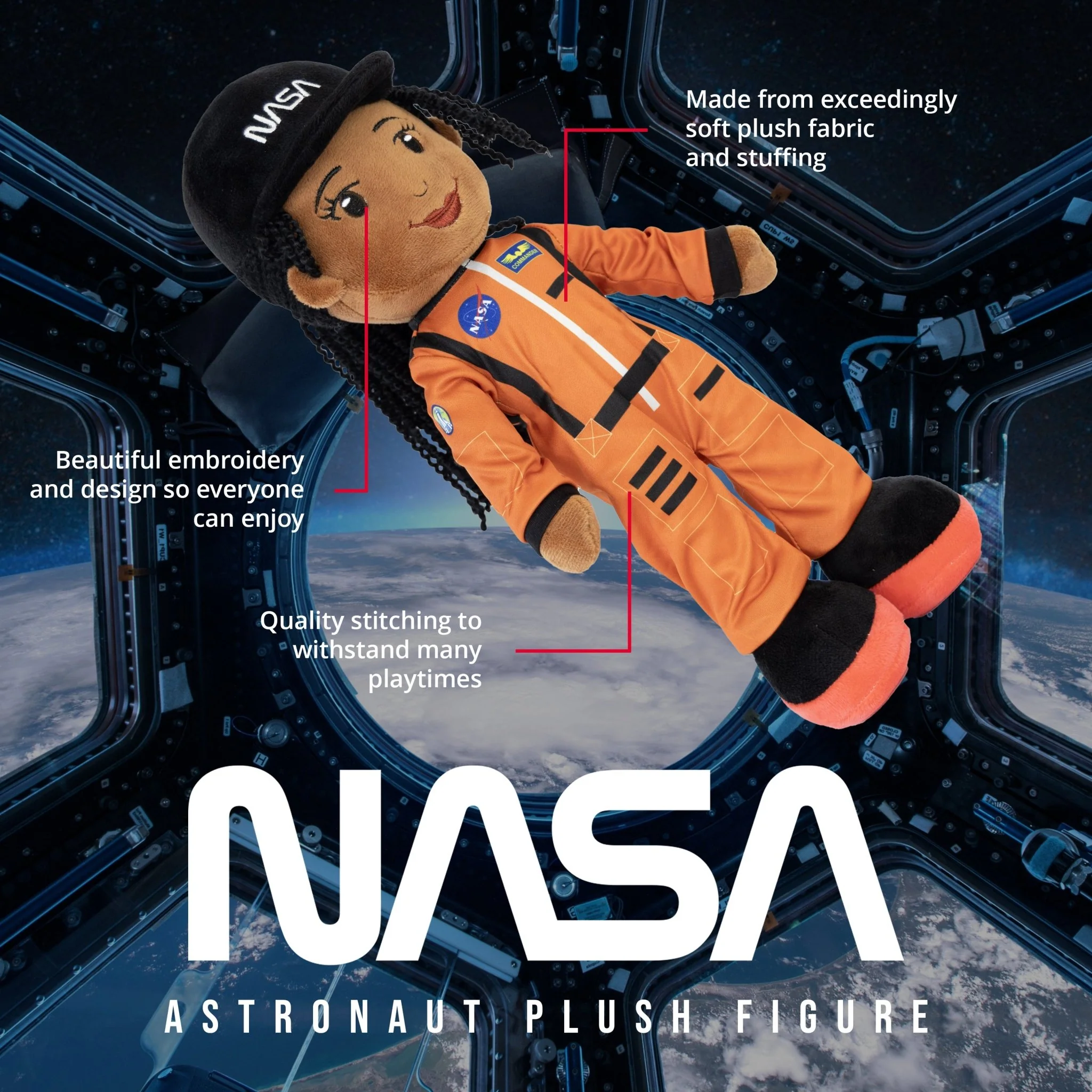 NASA |  Astronaut Kaylie  14 Inch Plush Figure - Image 2