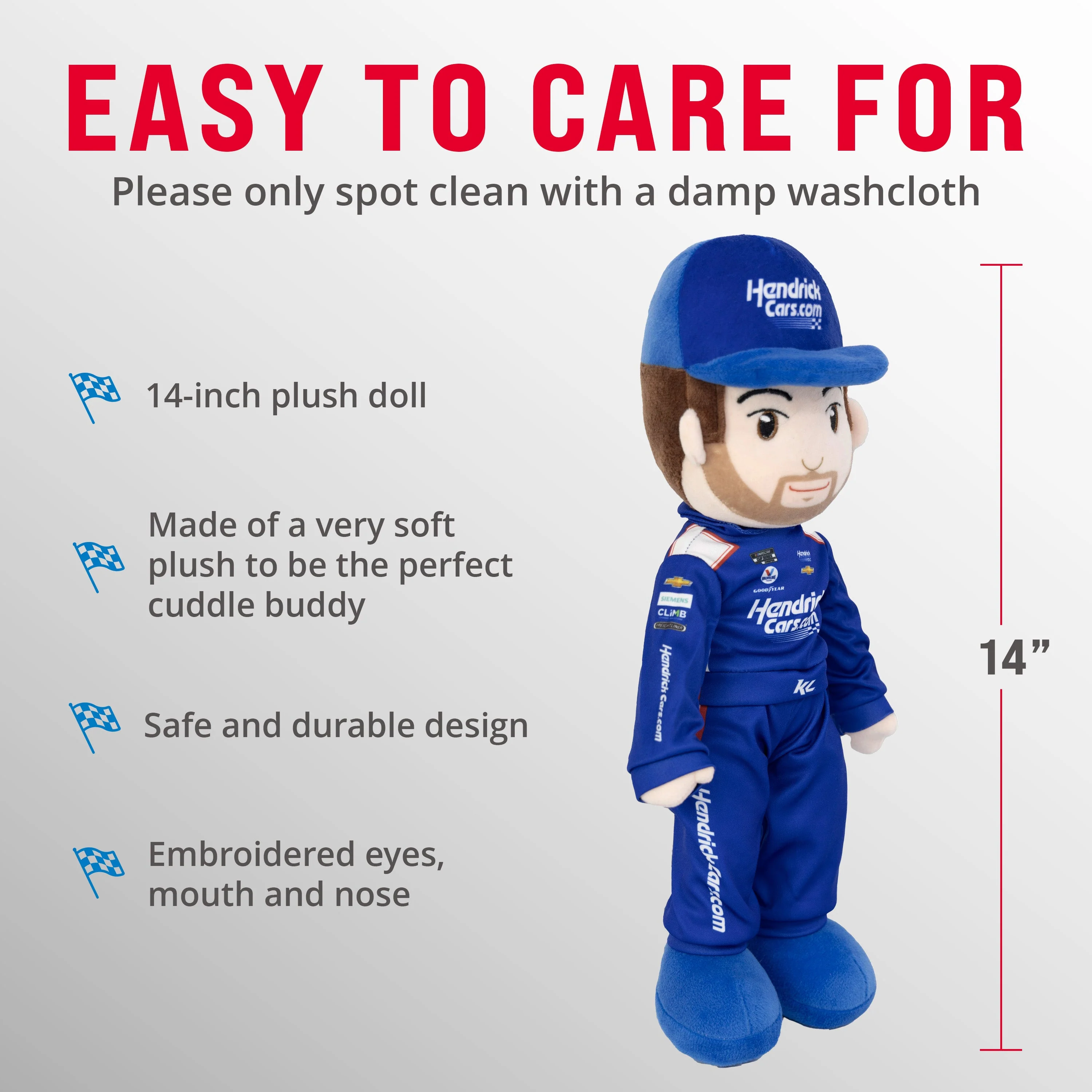 NASCAR | Hendrick Motorsports Kyle Larson 14" Plush Figure 2025 - Image 4