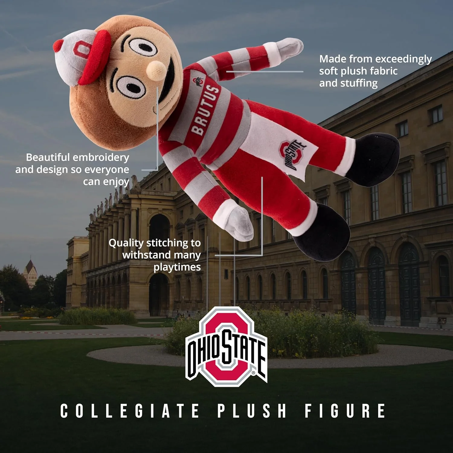 Ohio State Brutus 14 Inch Plush Figure - Image 2