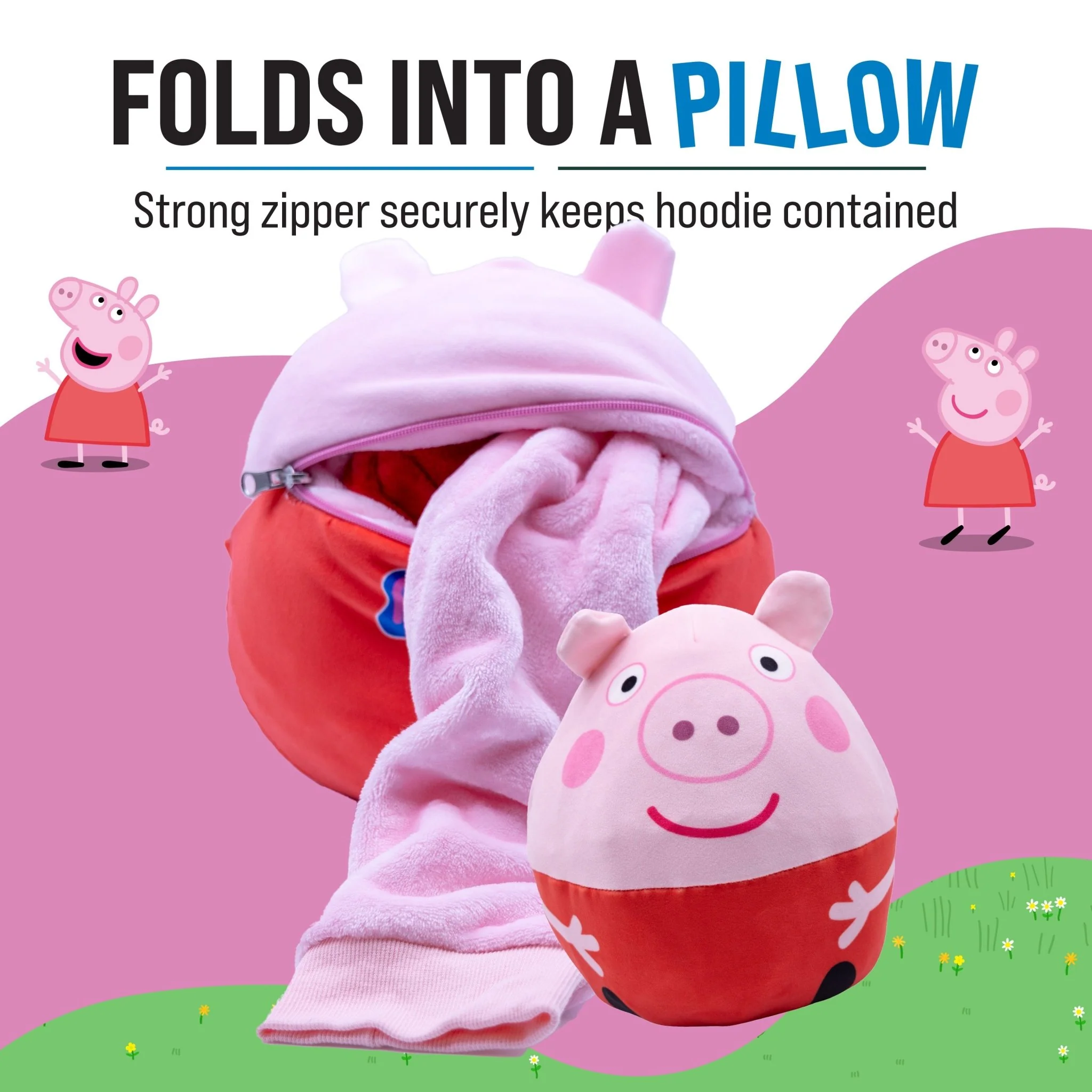 HASBRO Peppa Pig Child Snugible | Blanket Hoodie & Pillow - Image 3