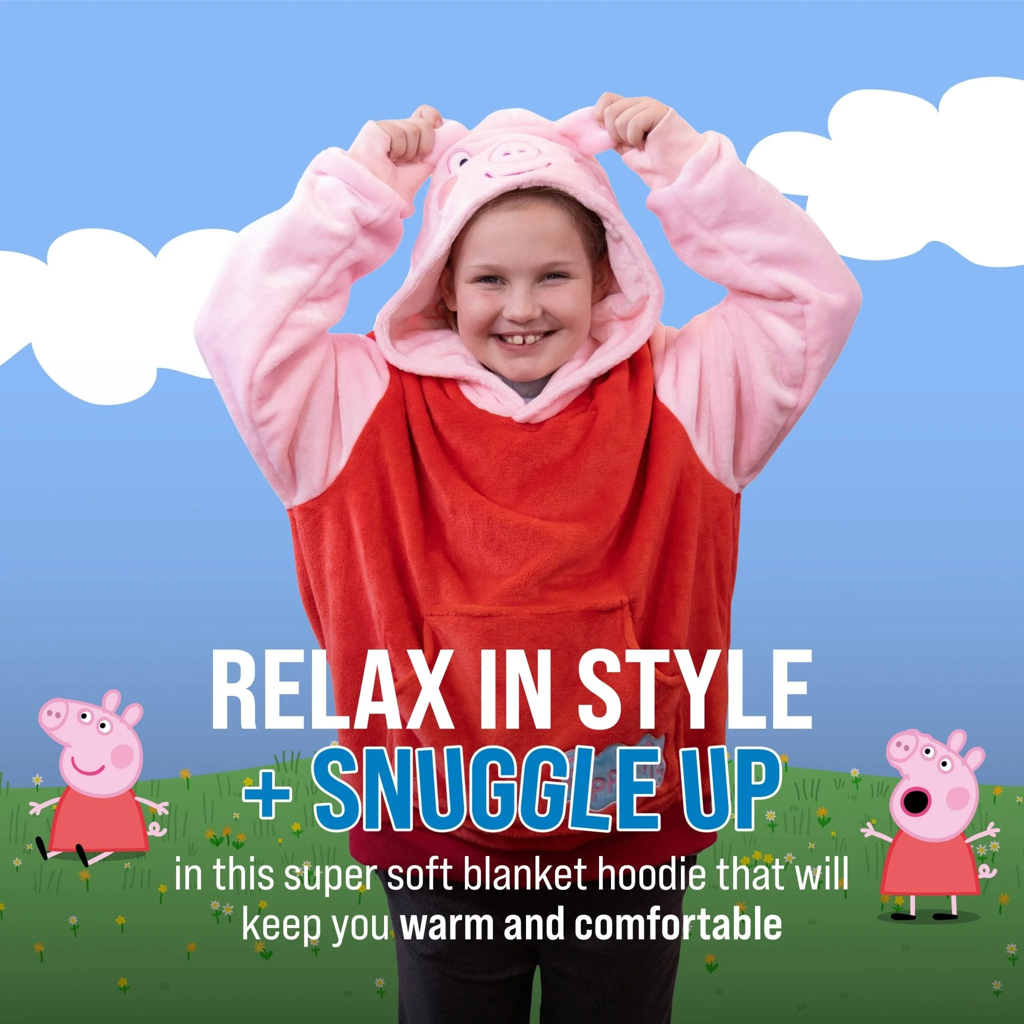 HASBRO Peppa Pig Child Snugible | Blanket Hoodie & Pillow - Image 4