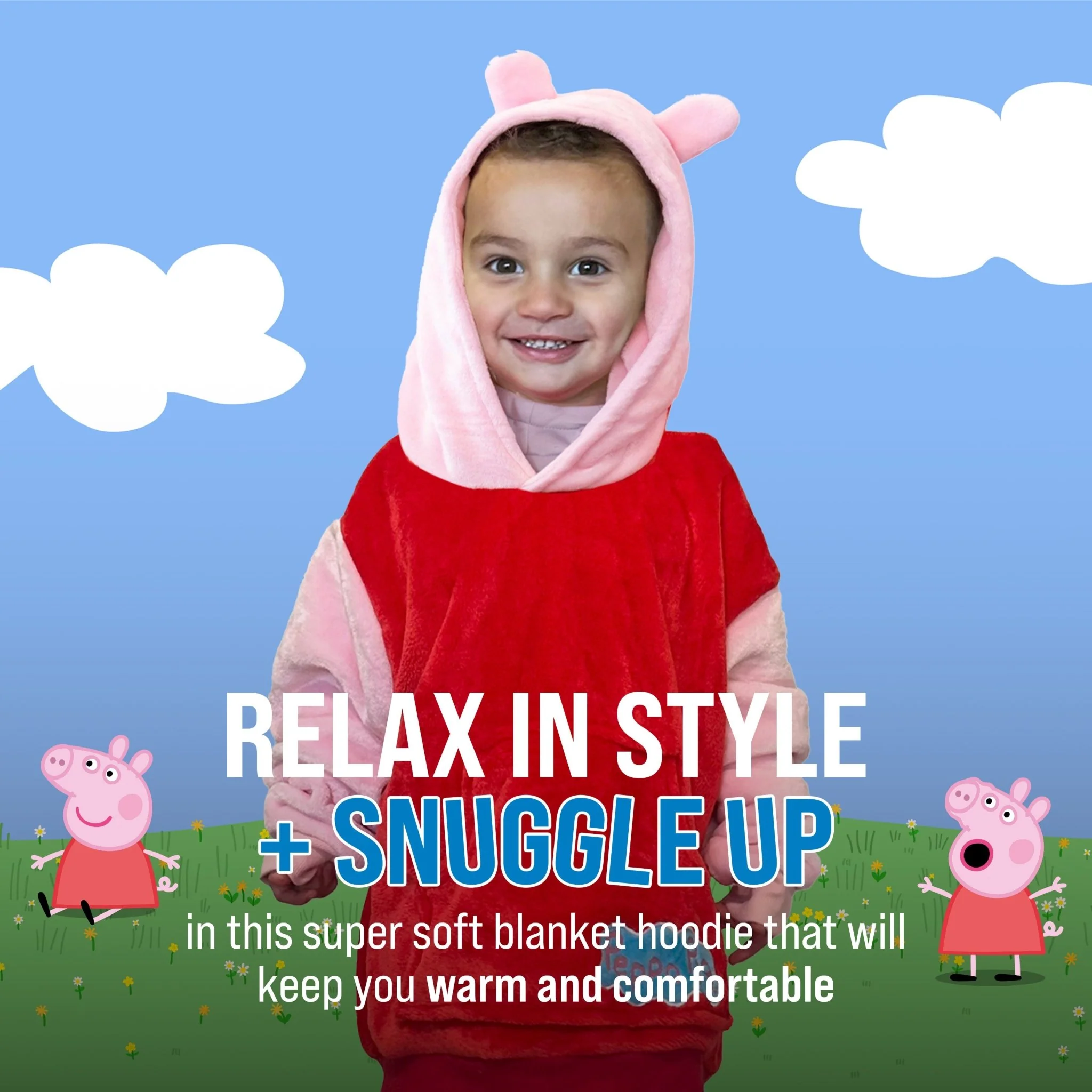 HASBRO Peppa Pig Toddler Snugible | Blanket Hoodie & Pillow - Image 4
