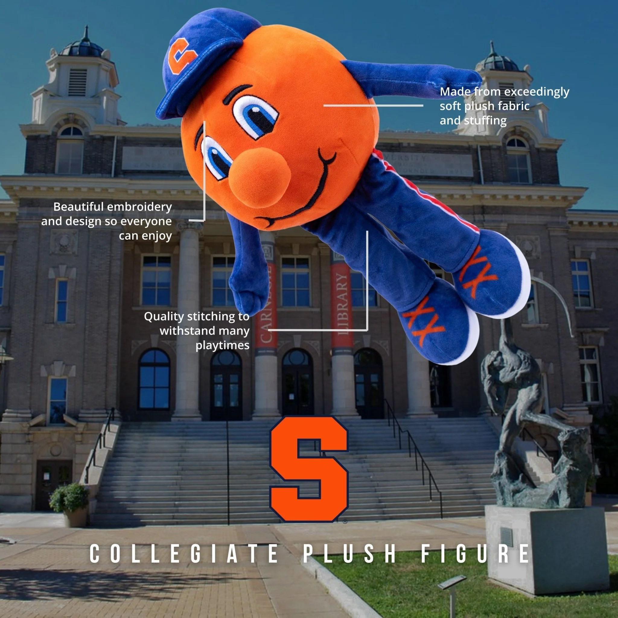 Syracuse University Otto the Orange 14 Inch Plush Figure - Image 2