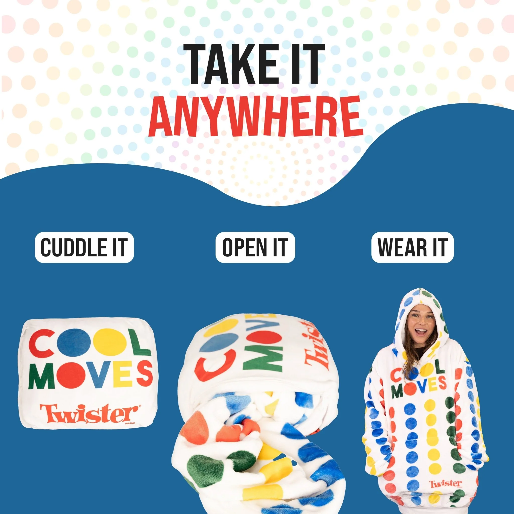 HASBRO Twister Snugible | Blanket Hoodie & Pillow - Image 6