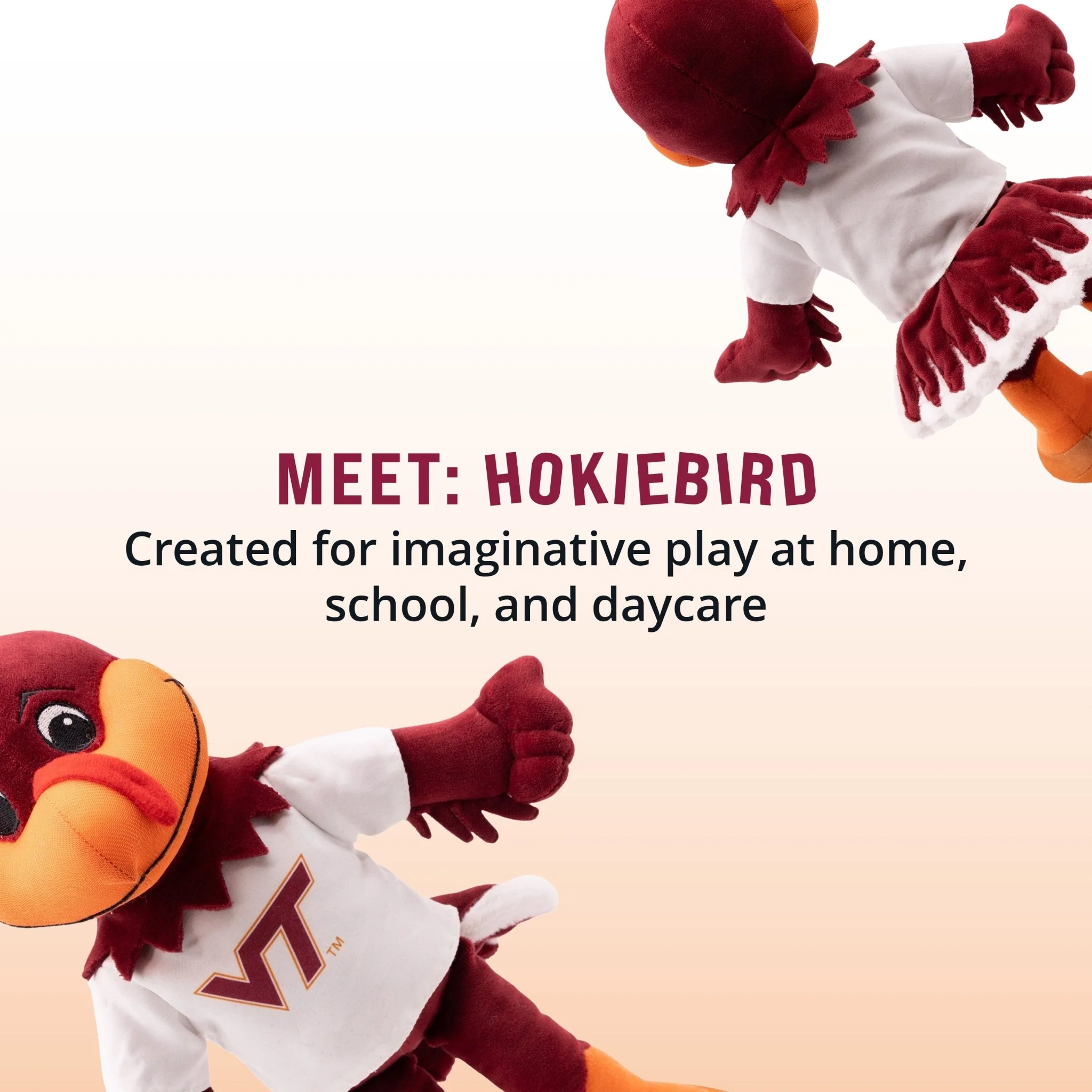 Virginia Tech Hokiebird 14 Inch Plush Figure - Image 3